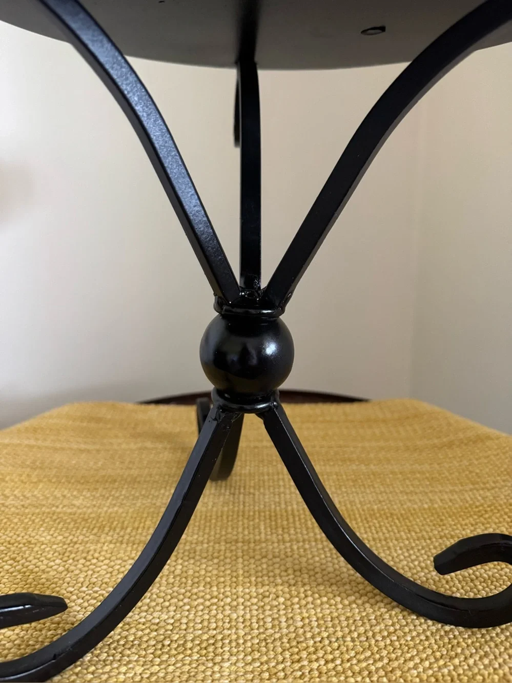 Black Wrought Iron and Metal Plant Stand